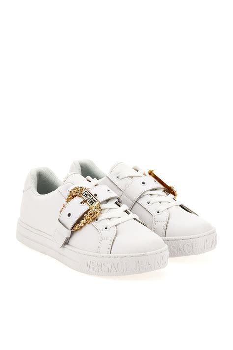 VERSACE JEANS COUTURE Beyaz Kadın Deri Sneaker .